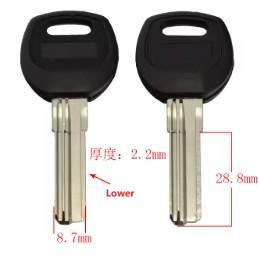 LLAVE Plastica FORJA puntos CHAPA CHINA 28.8MM 8.7M.M 2.2M.M (CAJA L05)