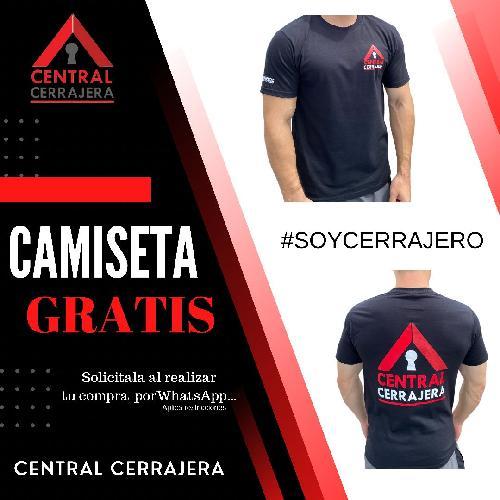 CAMISETA CENTRAL CERRAJERA  SOYCERRAJERO (CAMISETA   XL   NEGRA)