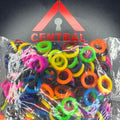 ARILLO DE PLASTICO DE COLORES 200 PZ.  (BANDEJA J05)