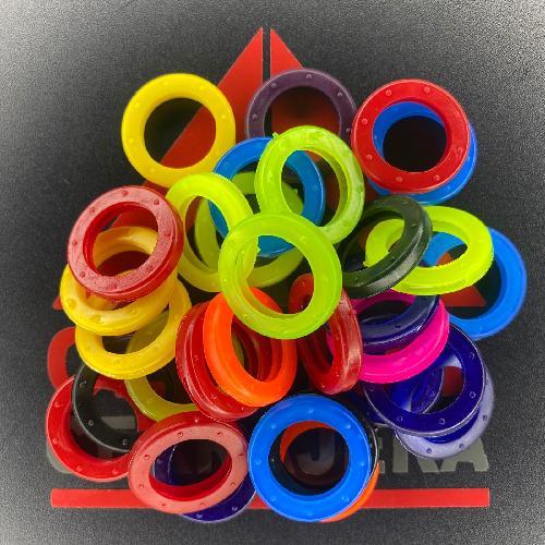 ARILLO DE PLASTICO DE COLORES 200 PZ.  (BANDEJA J05)